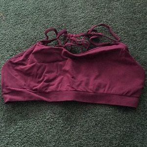 Fabletics maroon sports bra